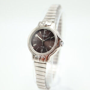 Carriage By Timex Womens Watch 24mm Gray Dial Silver Tone Stretch Band Working